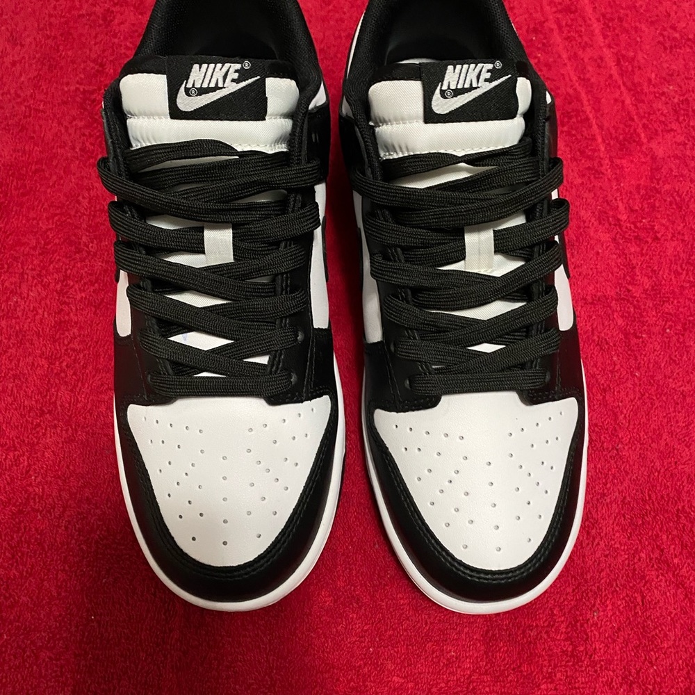 Nike Dunks Low White and Black Panda, Women size 9 Men size 7.5